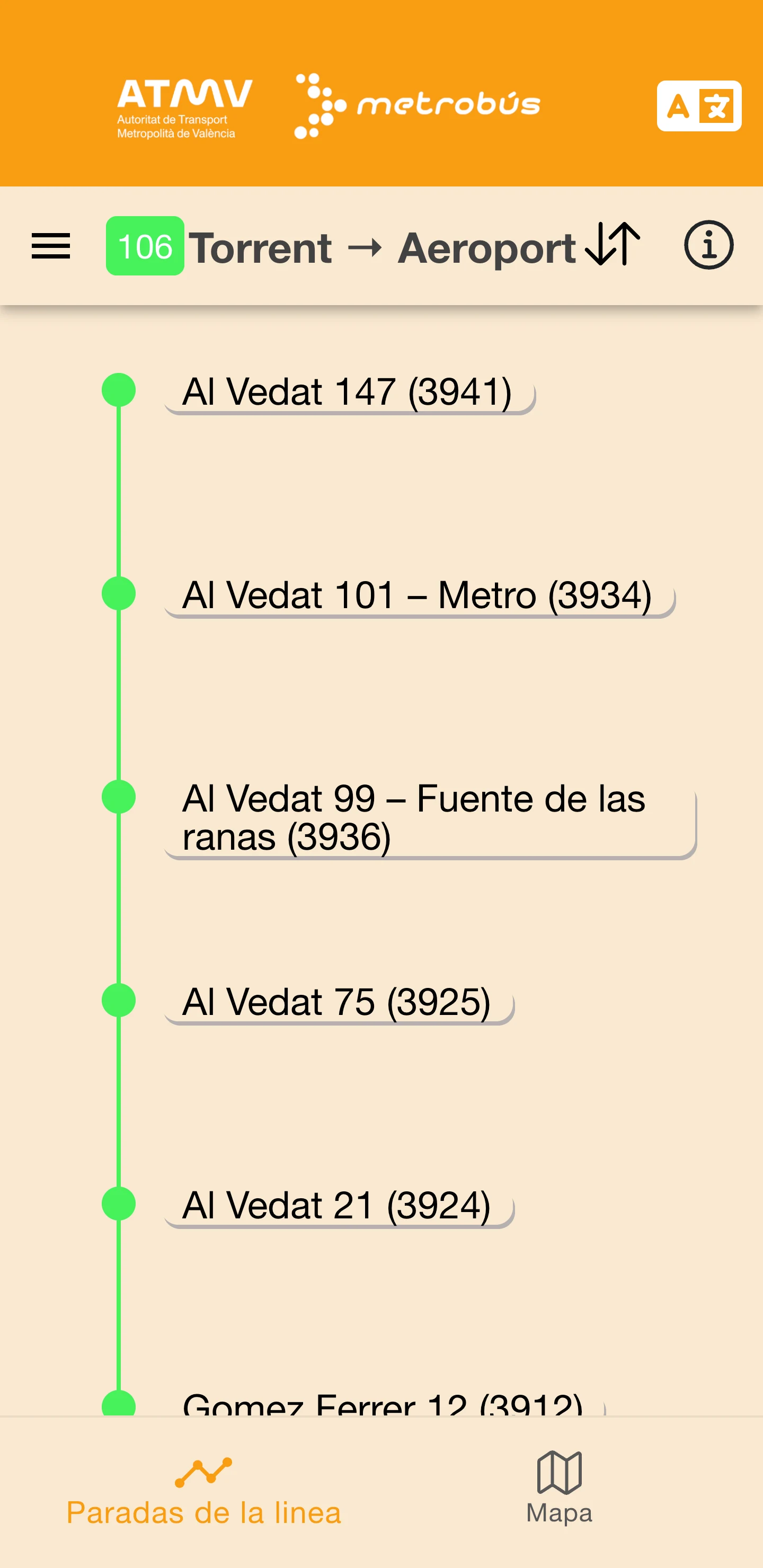 Metrobús screenshot